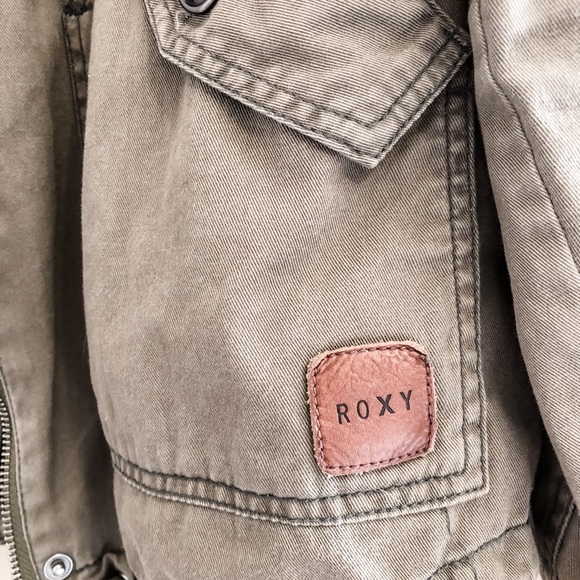 Roxy army green utility Jacket - Picture 2 of 4